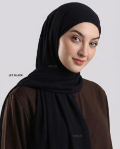 MOJA MALAYSIAN GEORGETTE – Jet Black